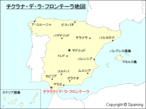チクラナ・デ・ラ・フロンテーラ地図