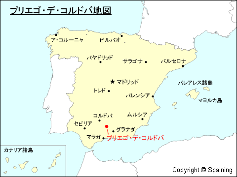 プリエゴ・デ・コルドバ地図