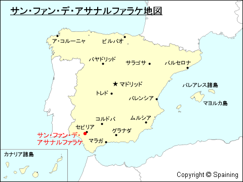 サン・ファン・デ・アサナルファラケ地図