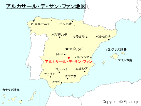 アルカサール・デ・サン・ファン地図