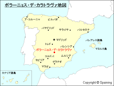 ボラーニョス・デ・カラトラヴァ地図