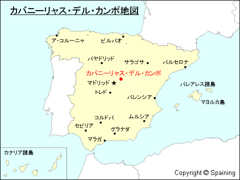 カバニーリャス・デル・カンポ地図