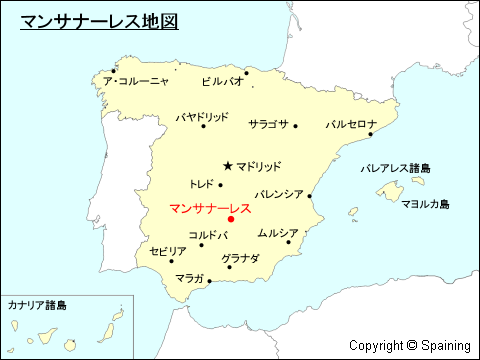 マンサナーレス地図