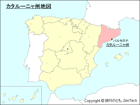 カタルーニャ州地図