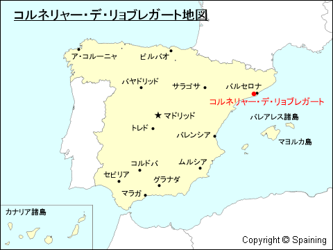 コルネラ・デ・ロブレガット地図