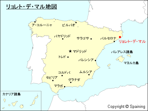 リョレト・デ・マル地図