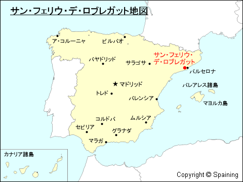 サン・フェリウ・デ・ロブレガット地図
