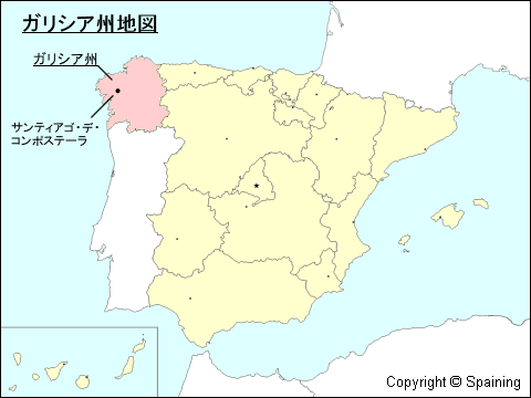 ガリシア州地図