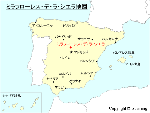 ミラフローレス・デ・ラ・シエラ地図