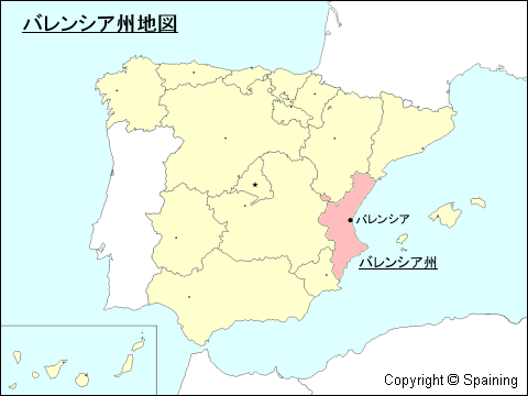 バレンシア州地図